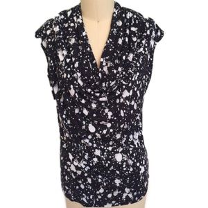 MICHAEL Michael Kors Splatter Cowl Neck Top